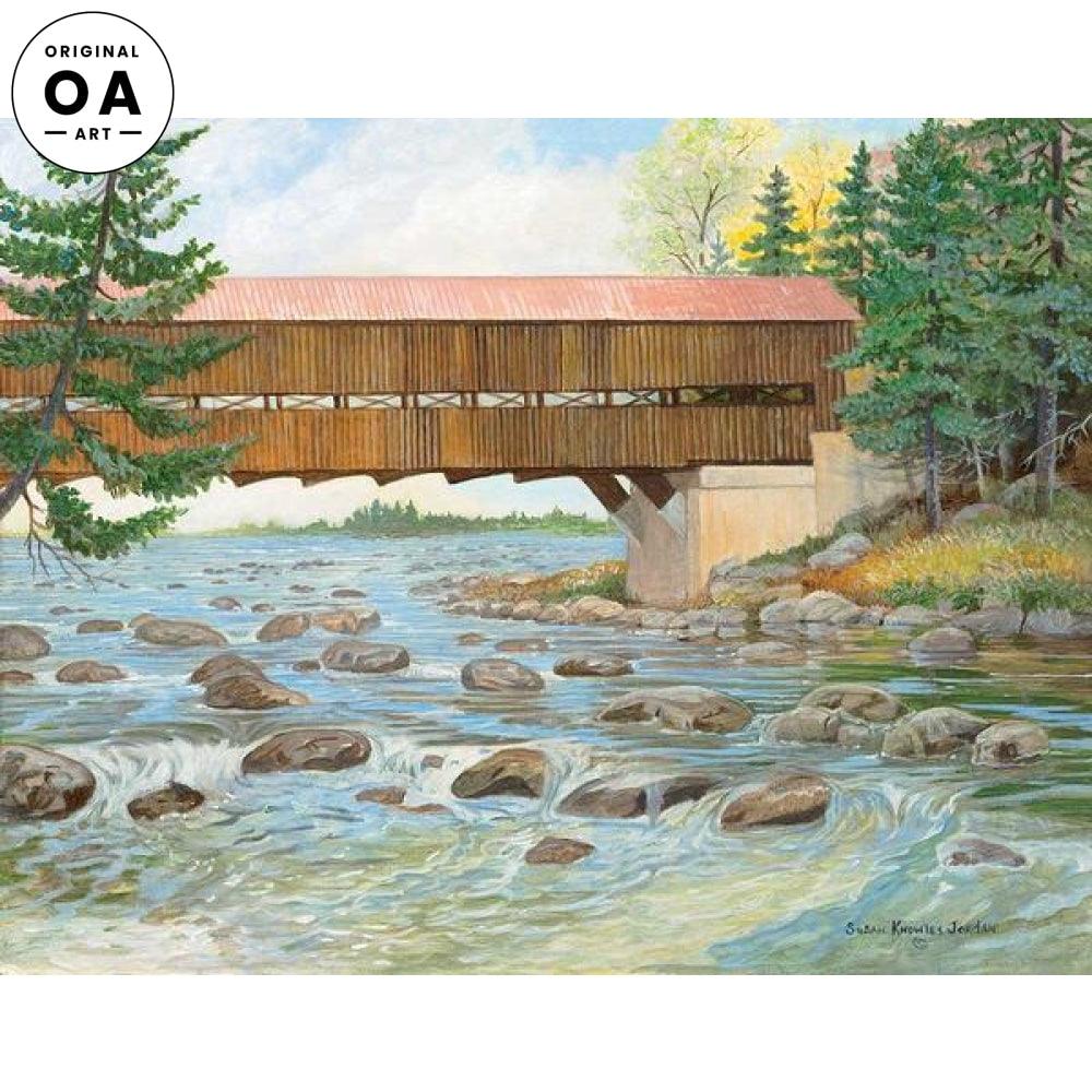 Sportsa Roof—Covered Bridge Original Acrylic Painting - Wild Wings