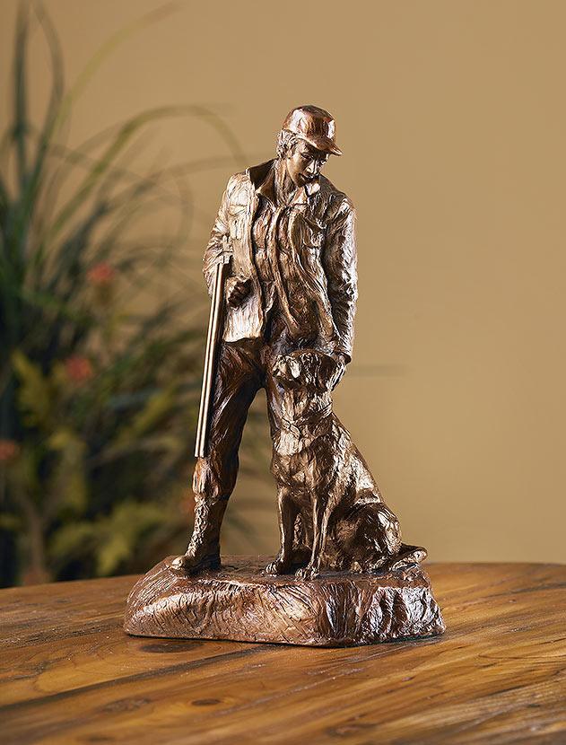 Sunrise Hunting—Chocolate Lab Sculpture - Wild Wings