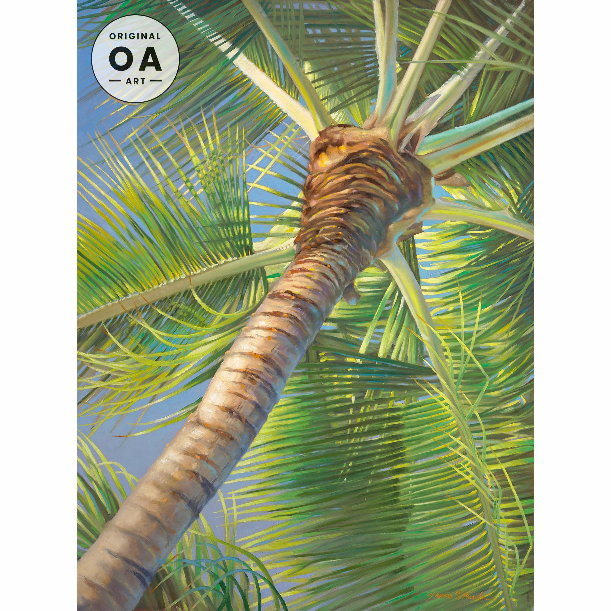 Things are Looking Up-Palm Tree Original Acrylic Painting from