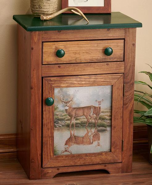Tranquil Waters—Deer Cabinet - Wild Wings