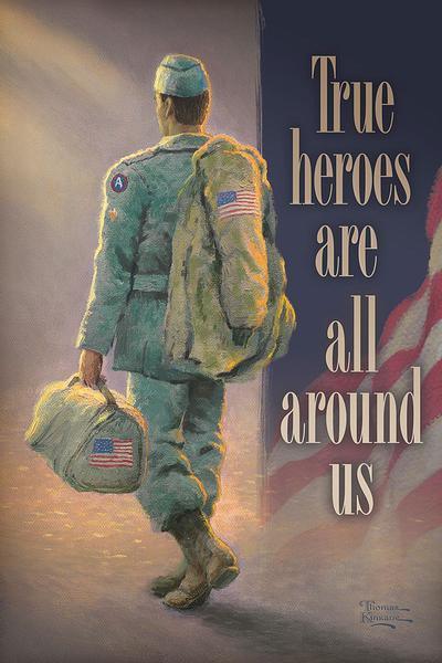 True Heroes—Soldier 12" x 18" Wood Sign - Wild Wings