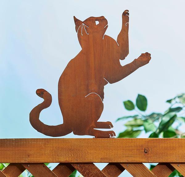 Playing Cat Metal Art - Wild Wings