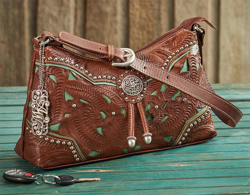 Western Leather Shoulder Bag - Wild Wings