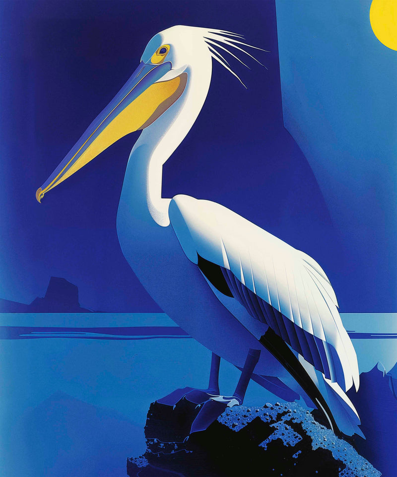 Moonlit Majesty - Pelican by the Sea