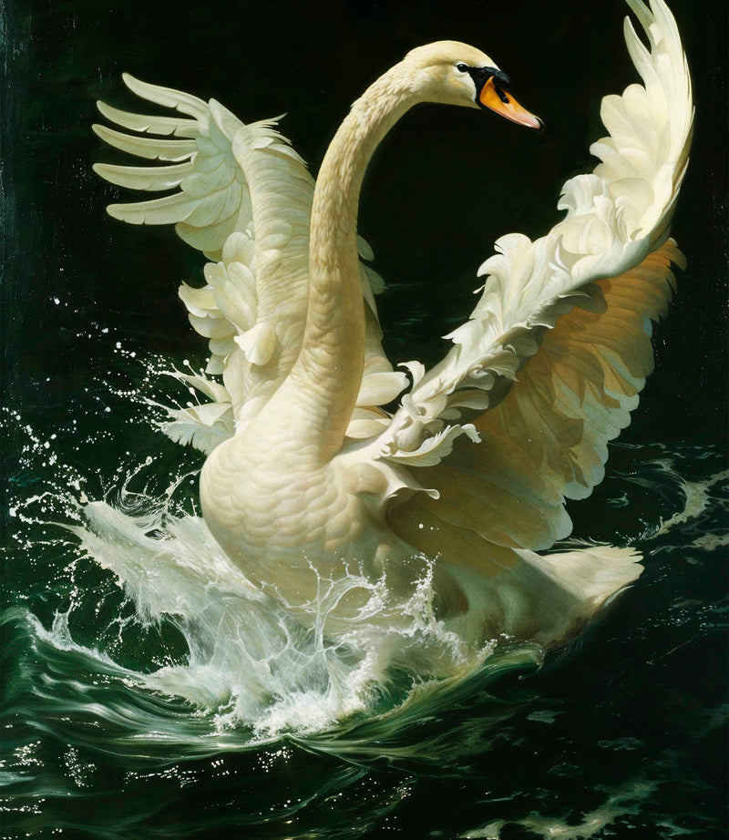 Ethereal Majesty - Swan in Flight