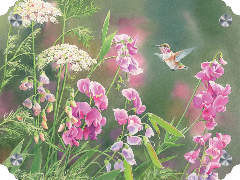White Sweet Pea Humming Bird