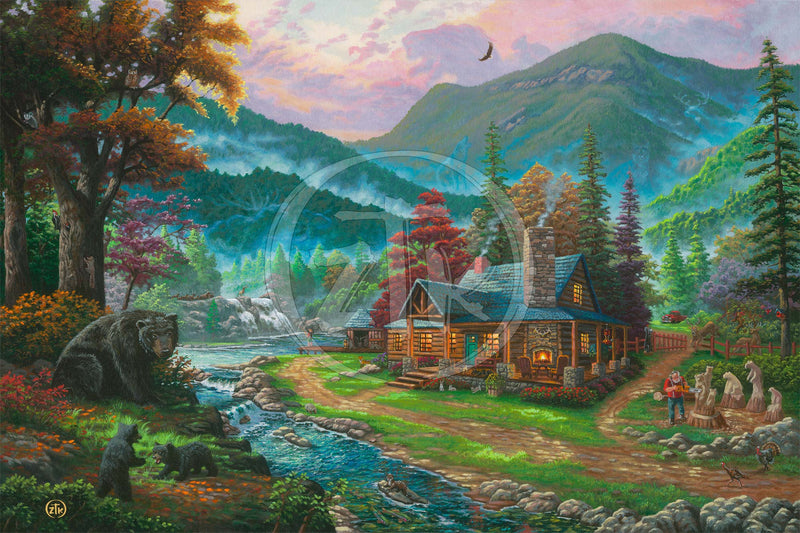 Black Bear Cabin - Limited Edition Canvas