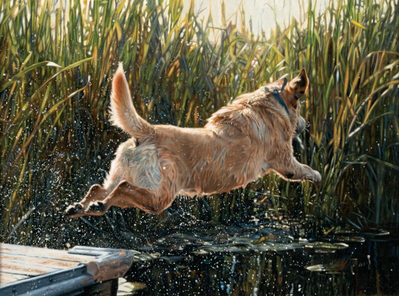 Dog Days—Yellow Lab by John Aldrich