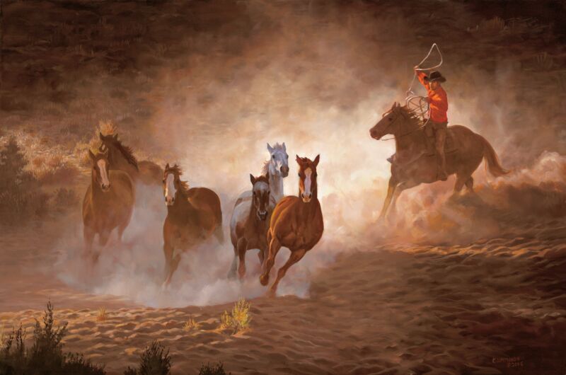 Evening Roundup—Horses