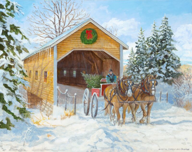 Farm Team—Covered Bridge by Susan Knowles-Jordan