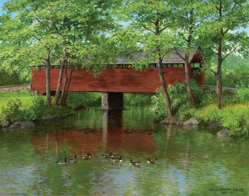Glenburn Stream—Covered Bridge by Persis Clayton Weirs