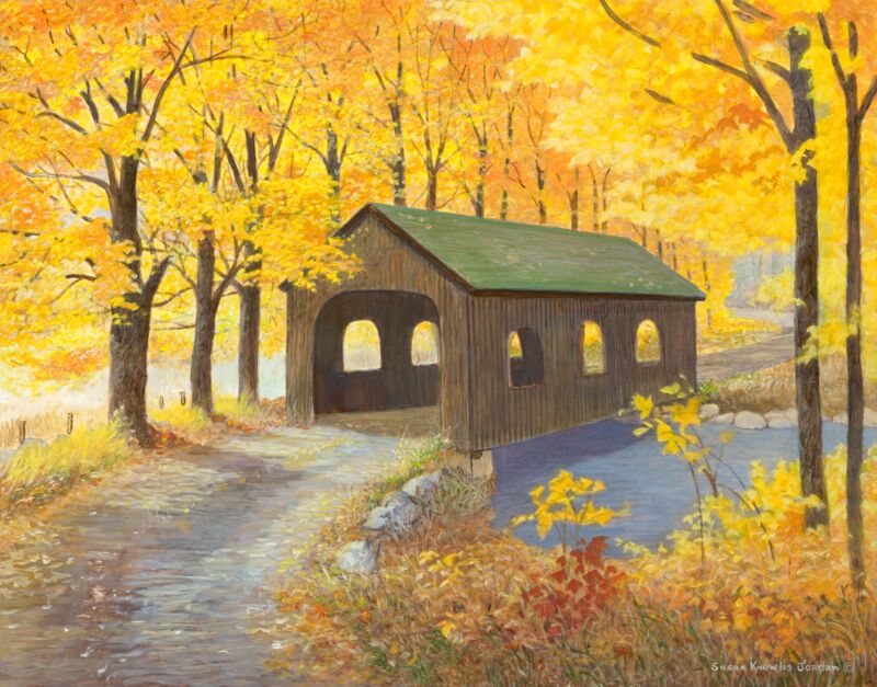 Golden Pass—Covered Bridge by Susan Knowles-Jordan