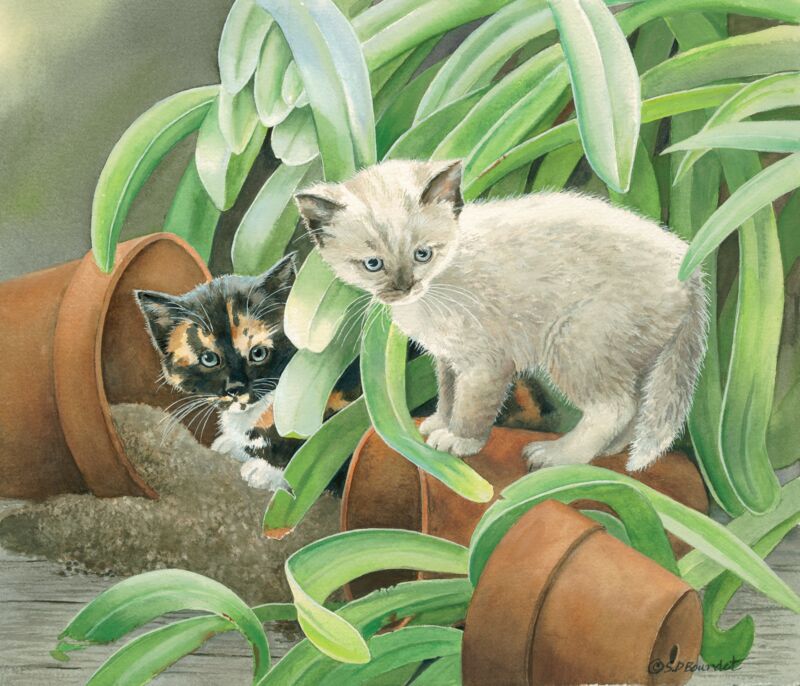 Greenhouse Gremlins—Kittens by Susan Bourdet