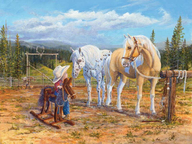 Let's Go—Child & Horse by Valeria Yost