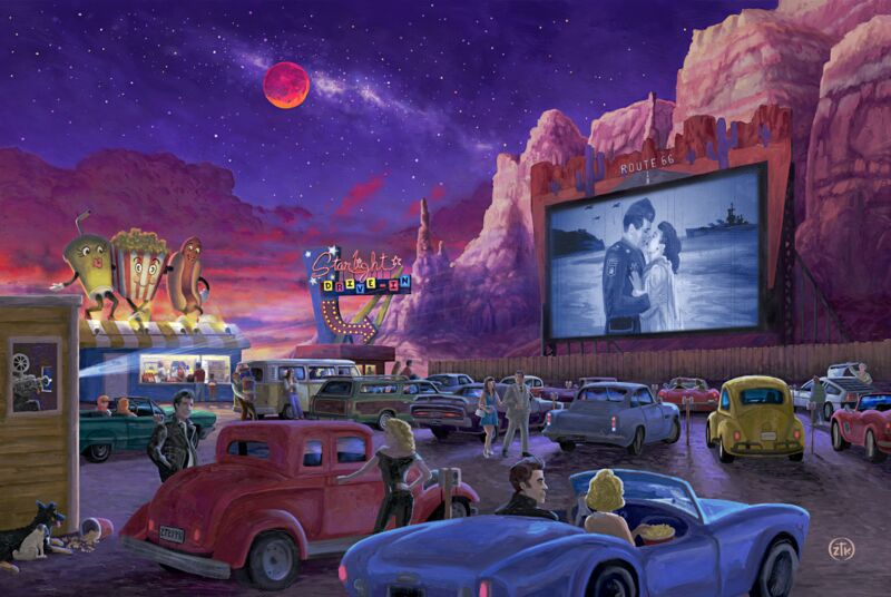 Movie Night on Route 66 (Romance at the Drive-in) by Zac Kinkade