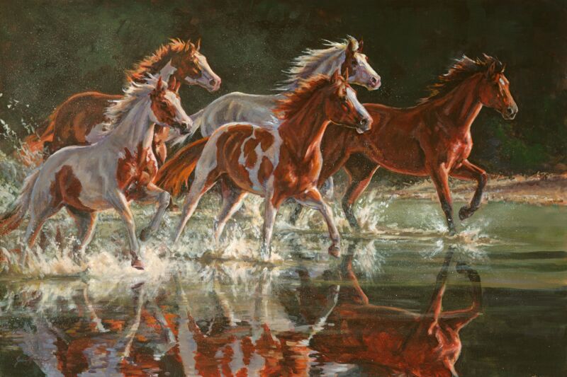 Wet Paints Forever—Horses