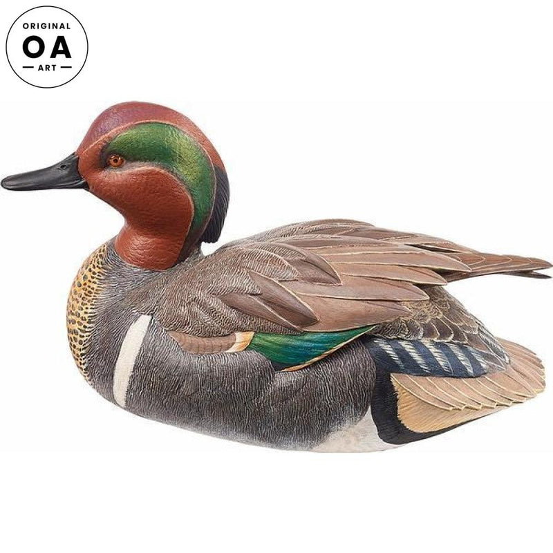 Mr. & Mrs. Green—Green-winged Teal Drake by Sam & Lily Nottleman