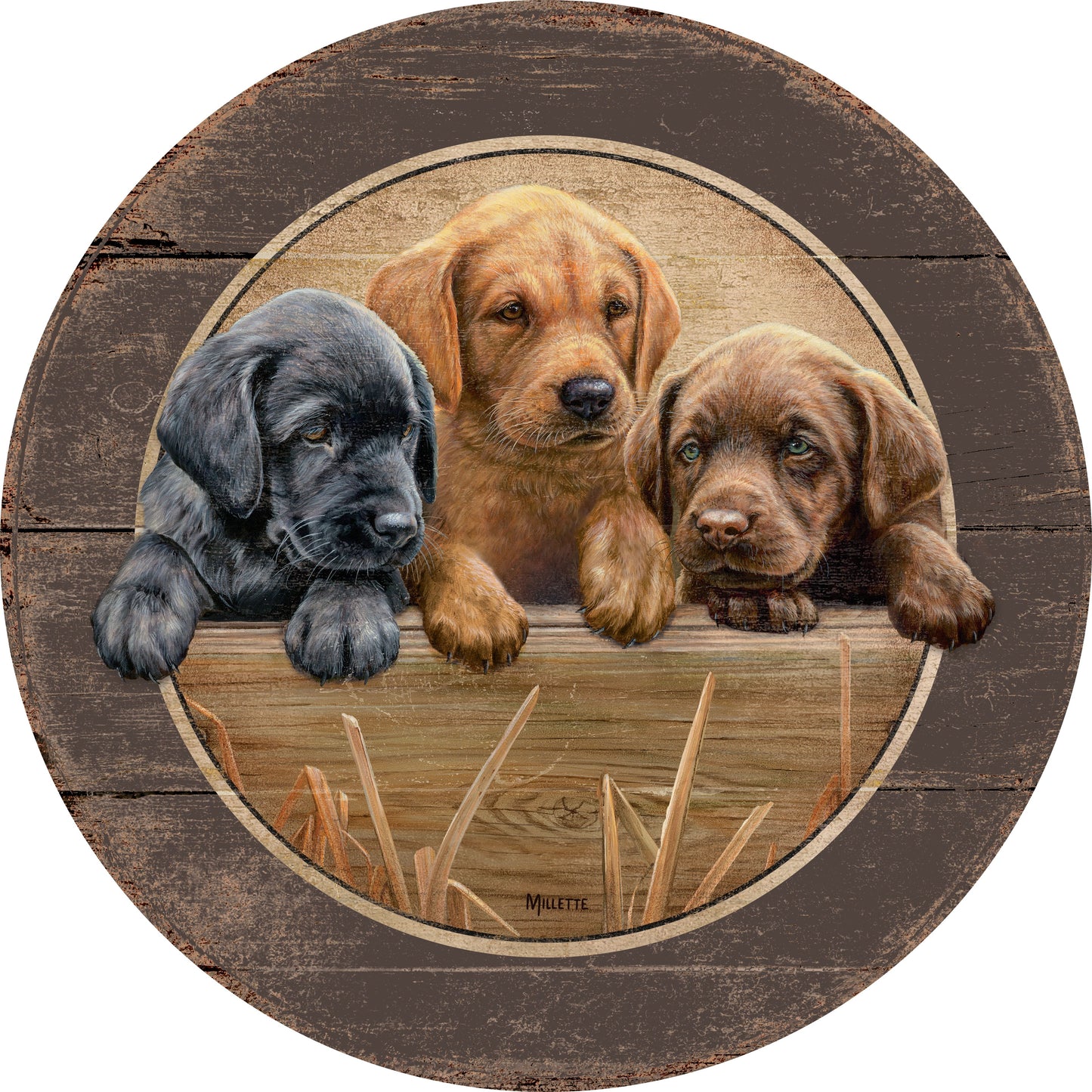 All Hands on Deck - 12.5" Round Wood Sign