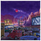 Movie Night on Route 66 - Screams - 14" x 14" Gallery Wrapped Canvas