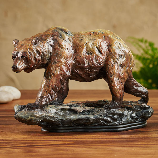 One Step Grizzly Bear Maquette - Sculpture