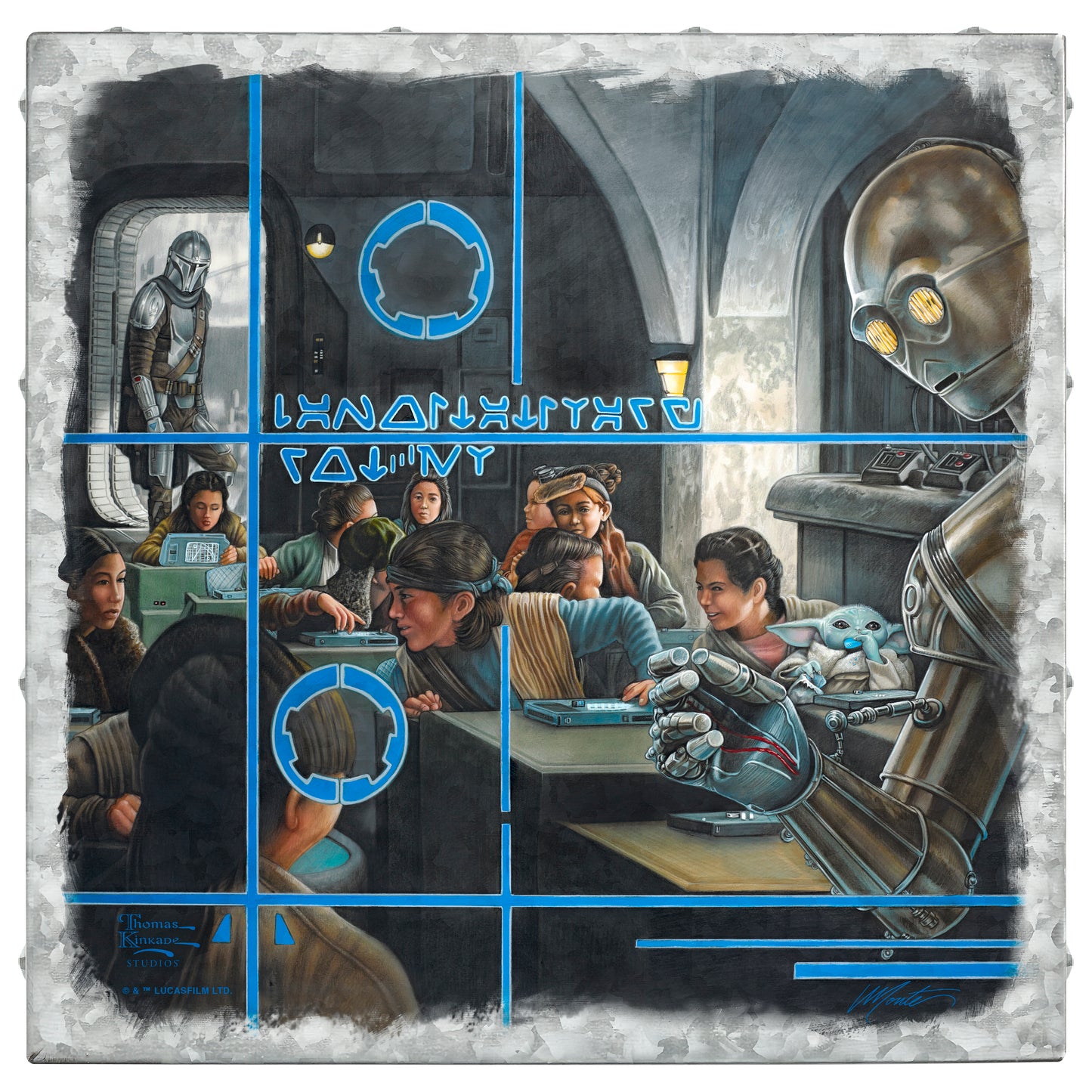 The Mandalorian™ - Getting Schooled - 14" x 14" Metal Box Art
