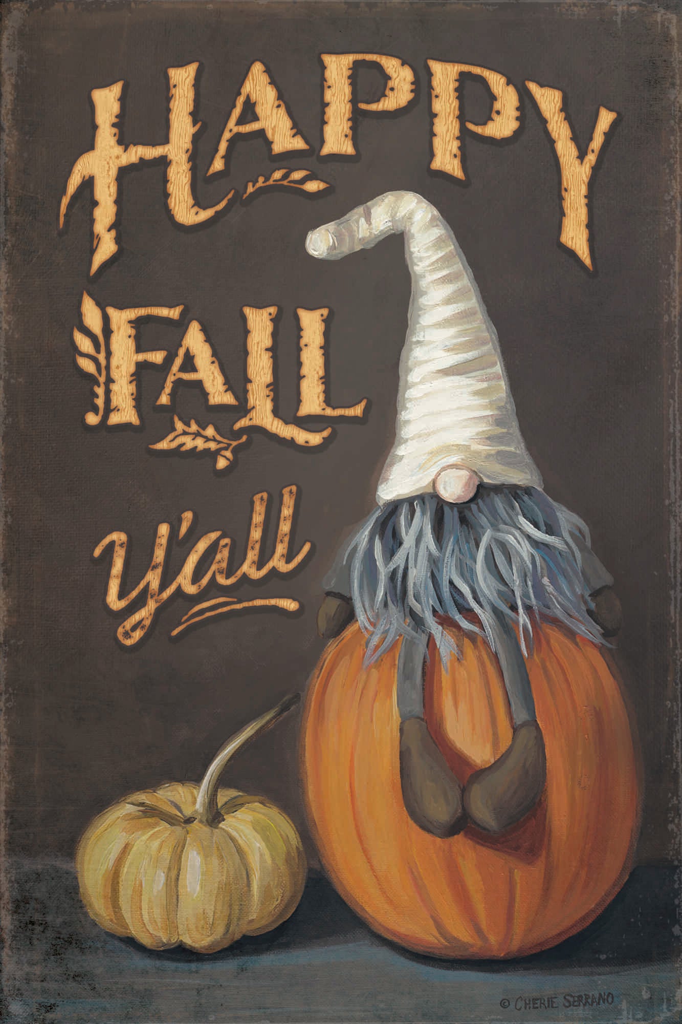 Gnome Sweet Gnome; Happy Fall Y'all - 12" x 18" Wood Sign