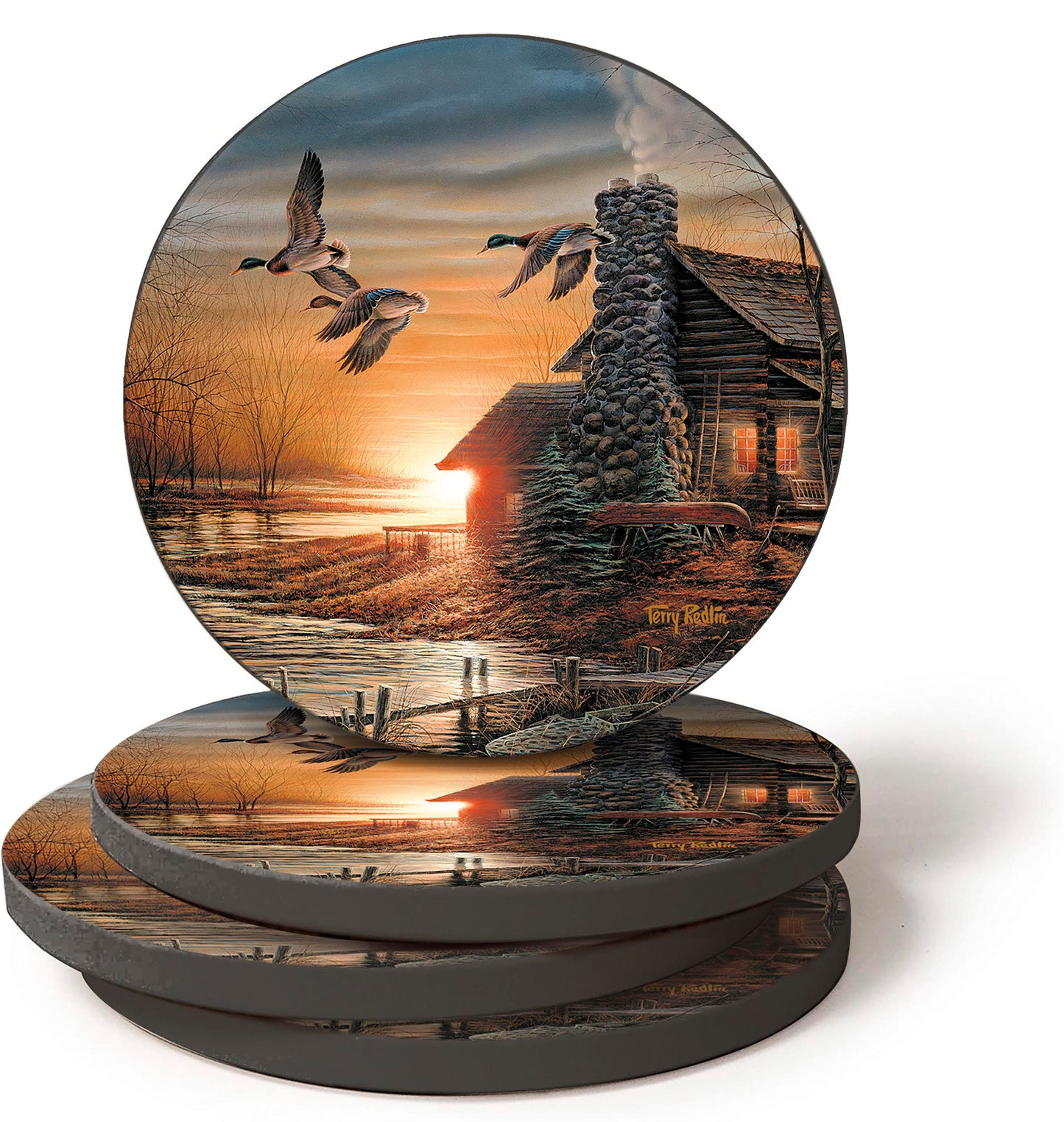 Golden Retreat—Cabin - Coasters