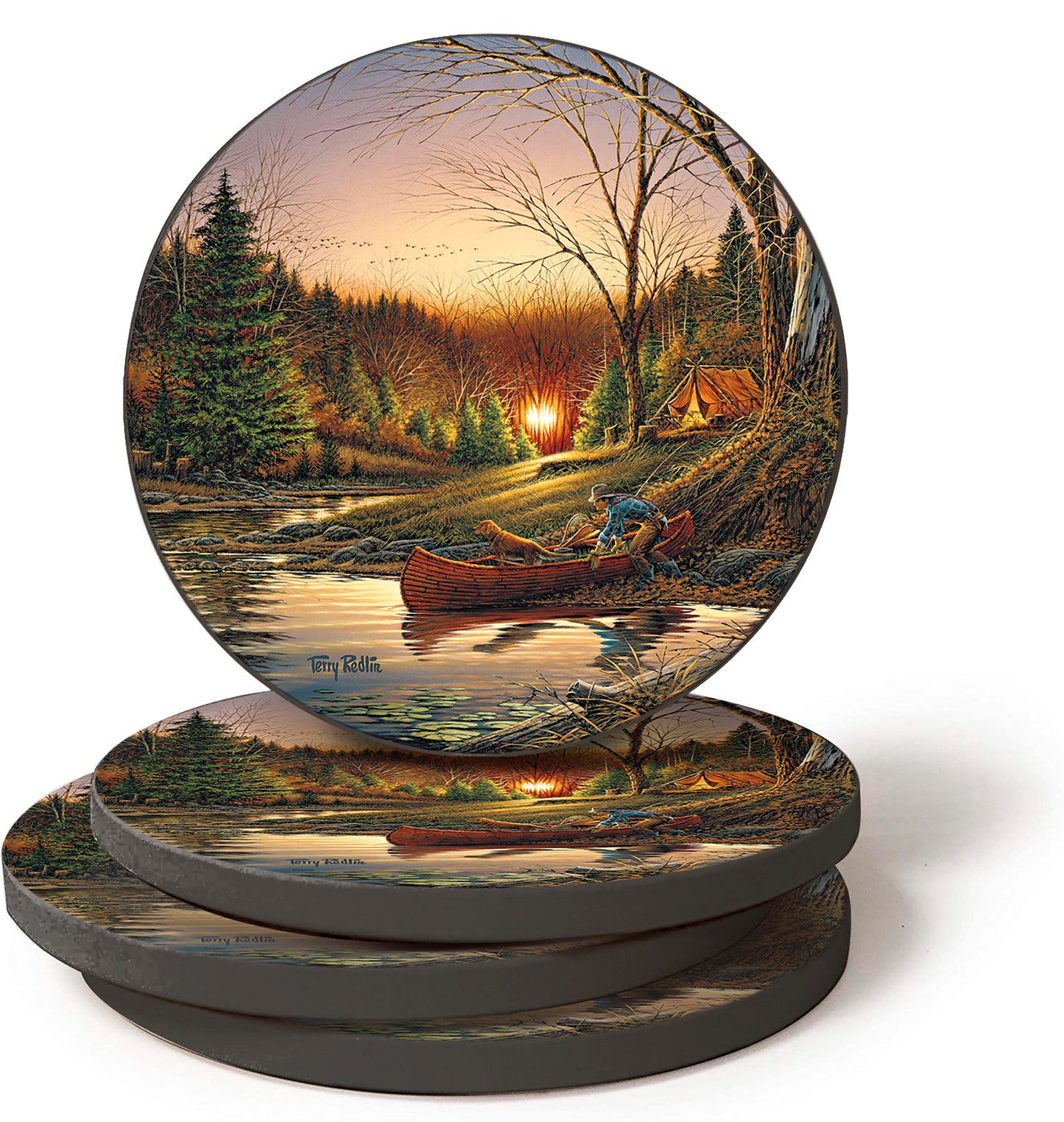 Morning Solitude—Camping - Coasters