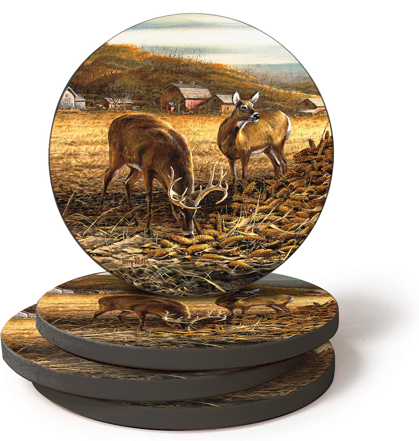 Sharing the Bounty—Deer - Coasters