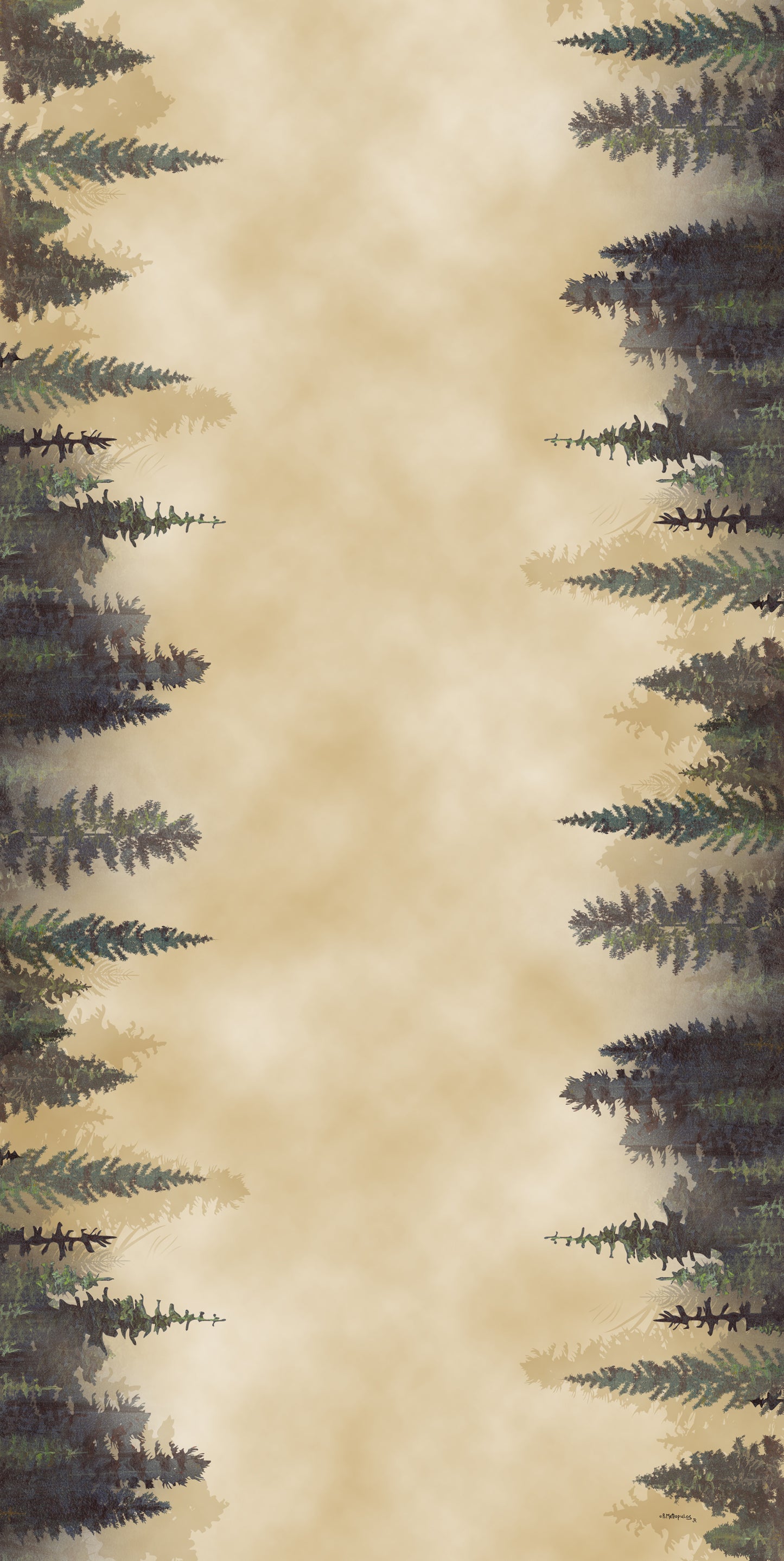 Misty Forest Design One - 2' x 4' Floor Mat