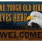 One Tough Old Bird Lives Here - Bald Eagle - 2' x 3' Floor Mat