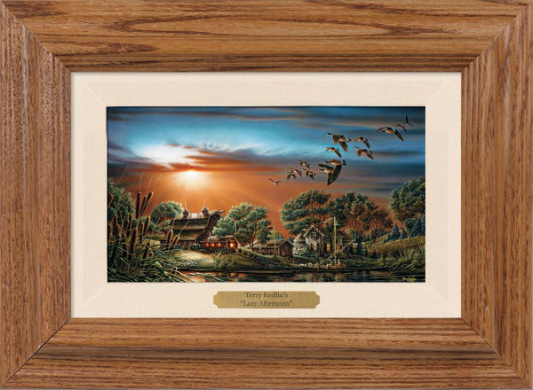 Lazy Afternoon - 9.75" x 13.5" Framed Oak Collage
