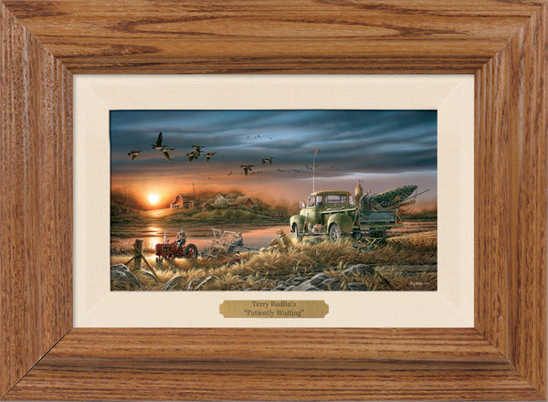 Patiently Waiting - 9.75" x 13.5" Framed Oak Collage