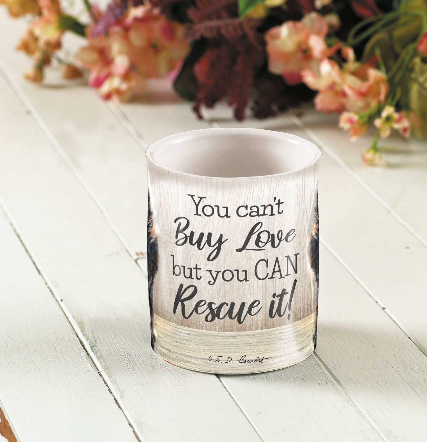 RESCUE LOVE-CAT SCLPT MUG