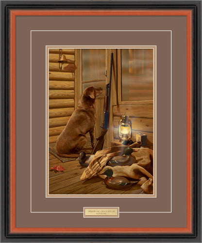 Opening Day—Chocolate Lab - Paper Print