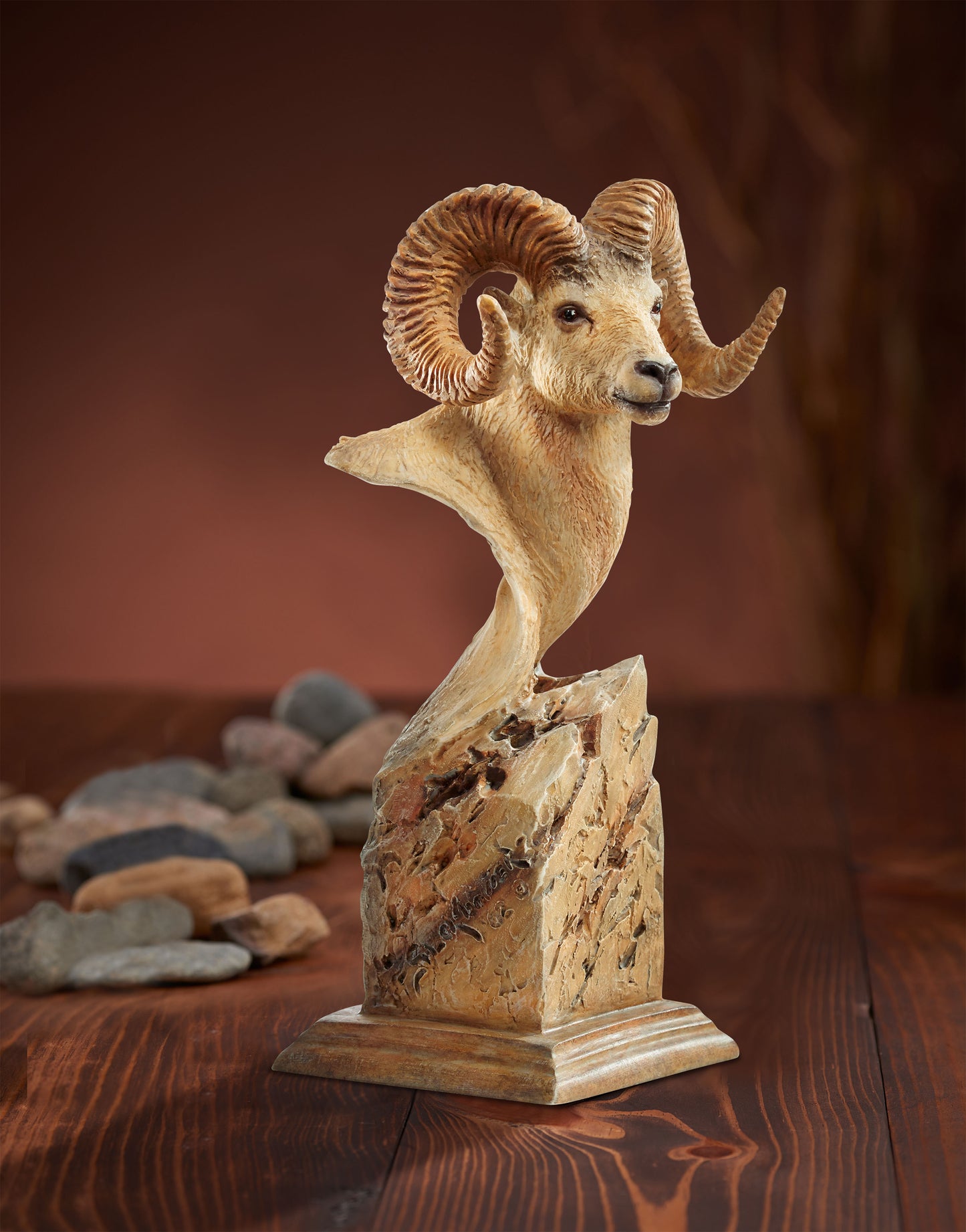 Summit Ram Bust - Sculpture
