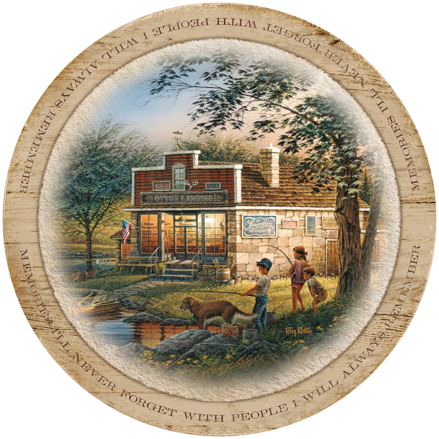 Summertime - 12.5" Round Wood Sign