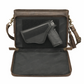 Leather Shoulder Clutch Brown - Handbag