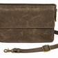 Leather Shoulder Clutch Brown - Handbag