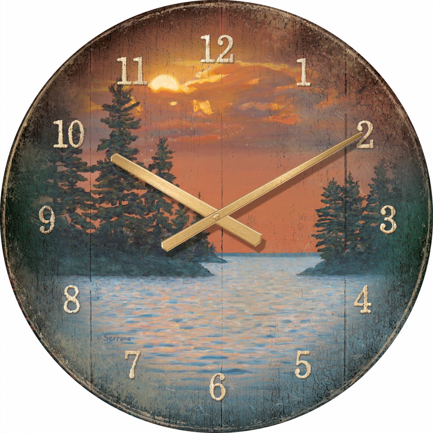 Narrow Waters - 21" Round Clock