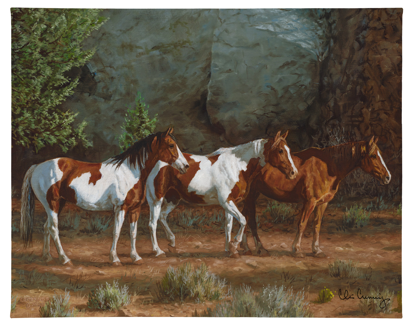 Canyon Shadows - 19" x 24" Gallery Wrapped Canvas