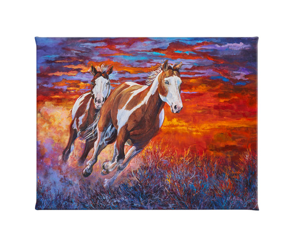 Sky Fire - 16 x 20.5 Gallery Wrapped Canvas