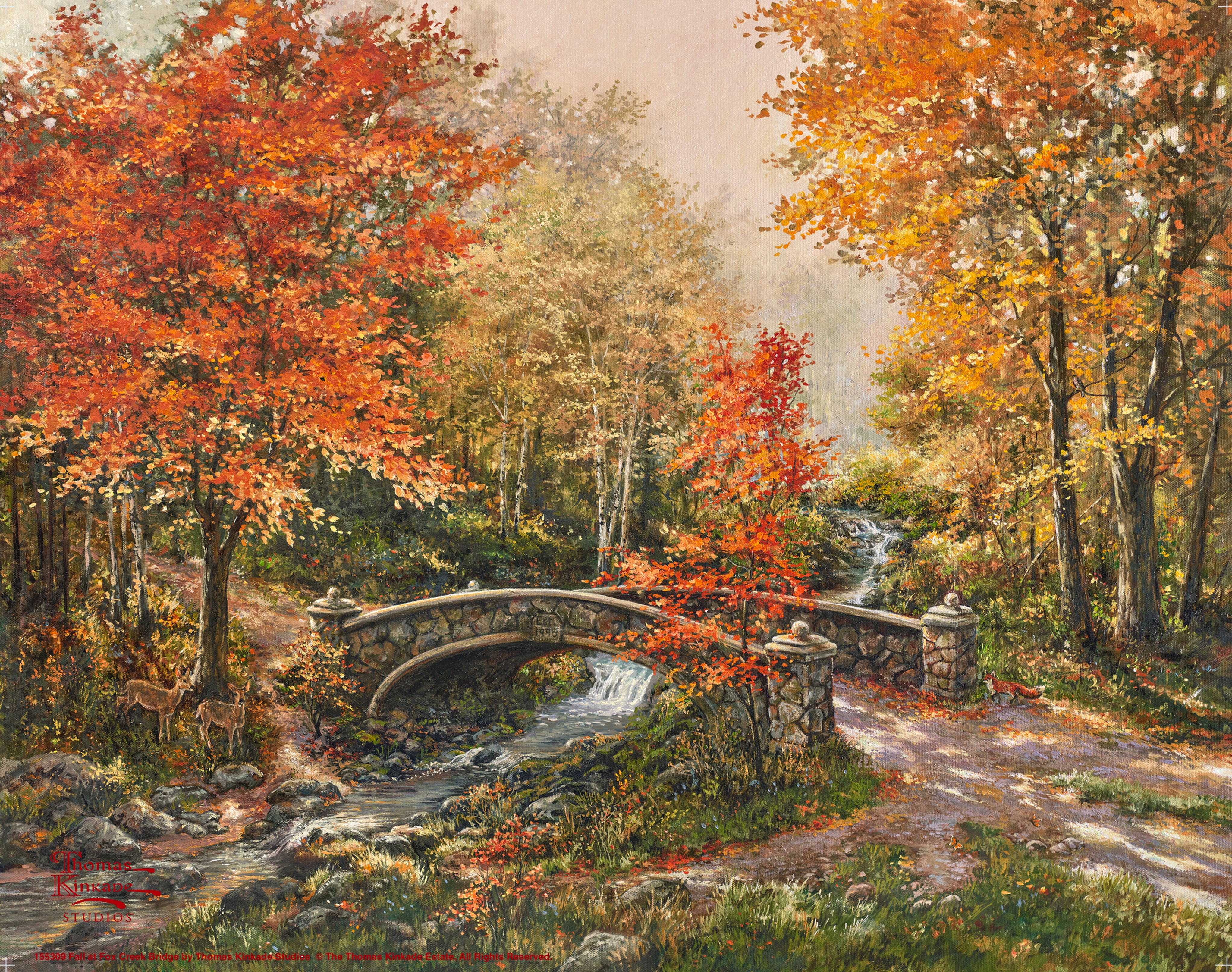 Fall at Fox Creek Bridge - Art Prints Art Prints from Wild Wings