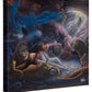 Daniel in the Lion's Den - 14" x 14" Gallery Wrapped Canvas
