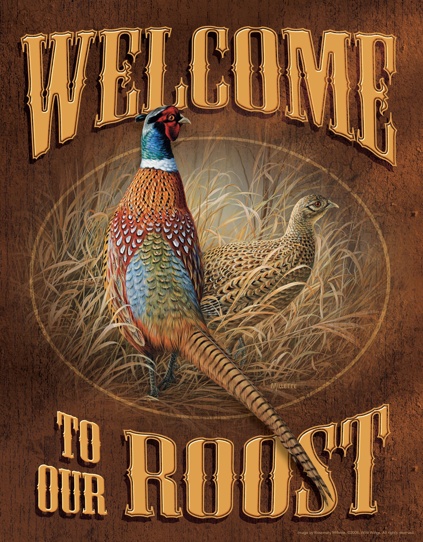 Welcome to our Roost #3 - 16" x 12" Tin Sign