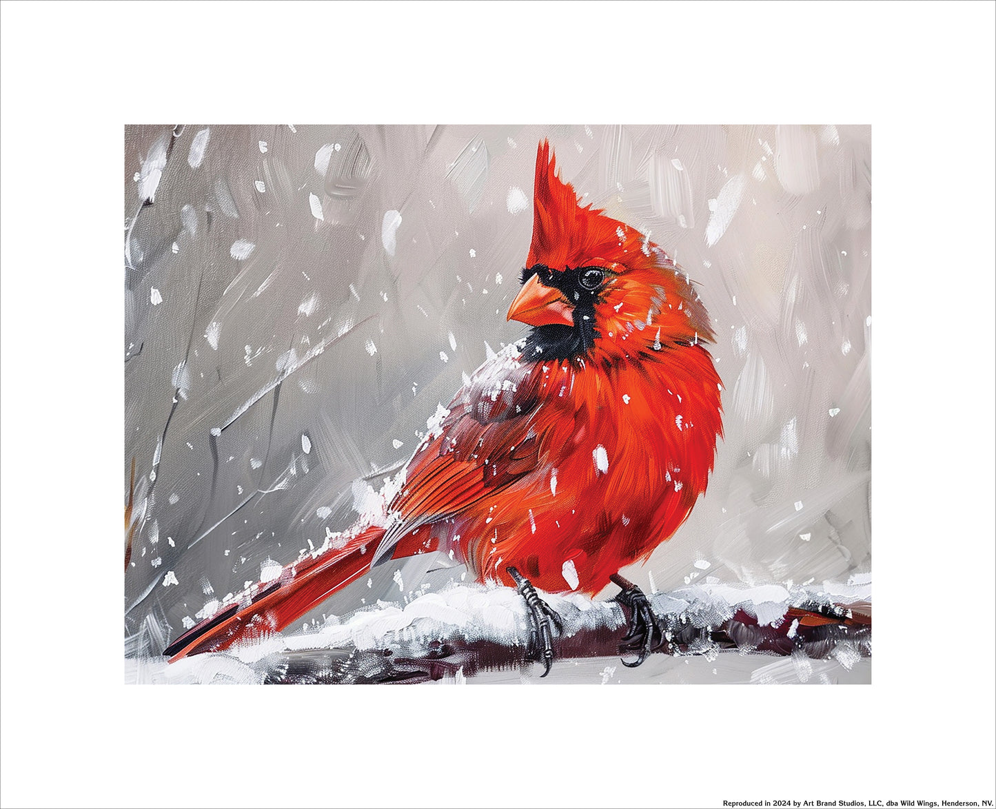 Frosty Perch - Cardinal - Art Prints