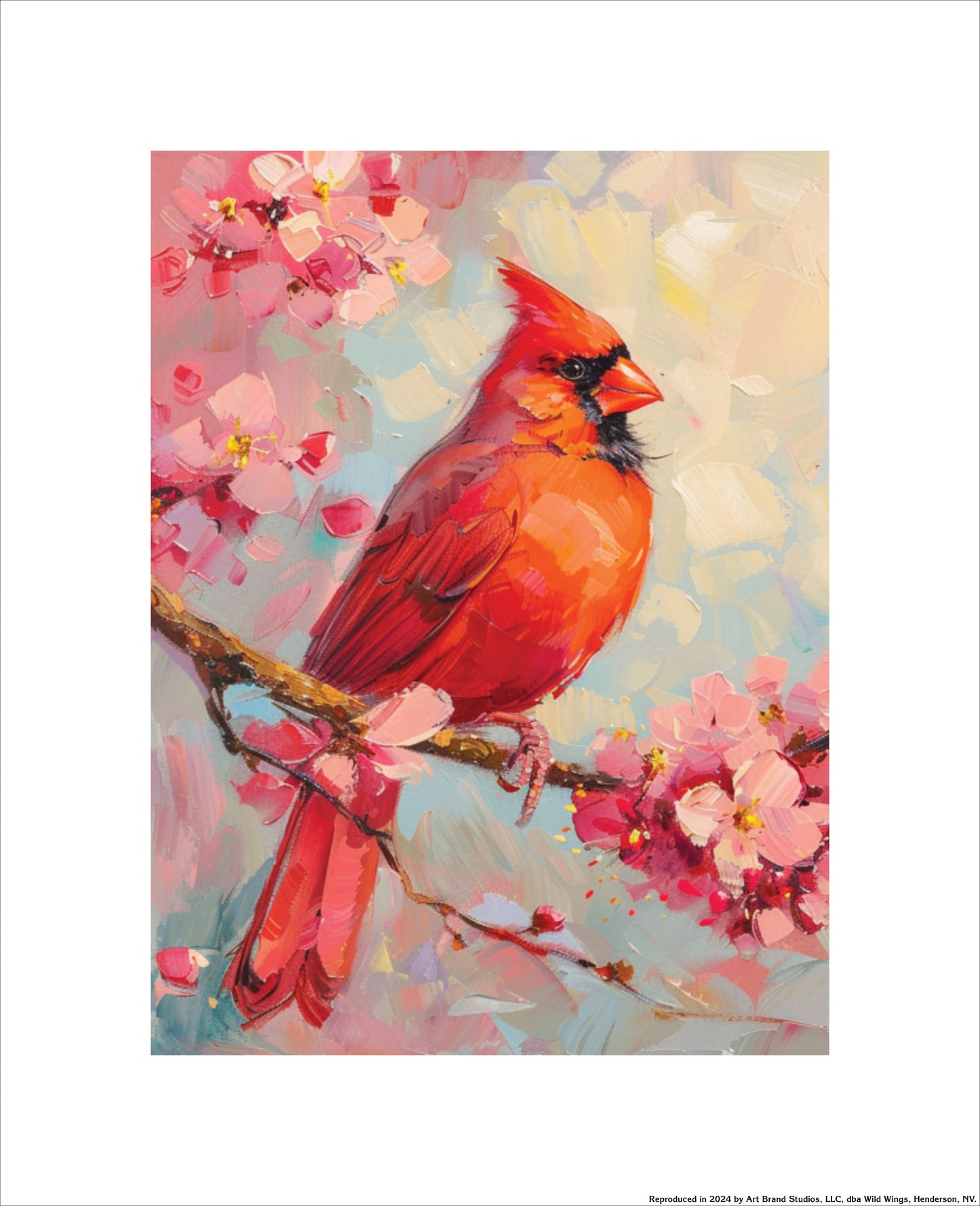 Springtime Blossom - Cardinal - Art Prints