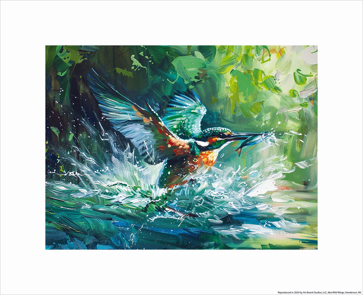 Fresh Catch - Green Kingfisher - Art Prints