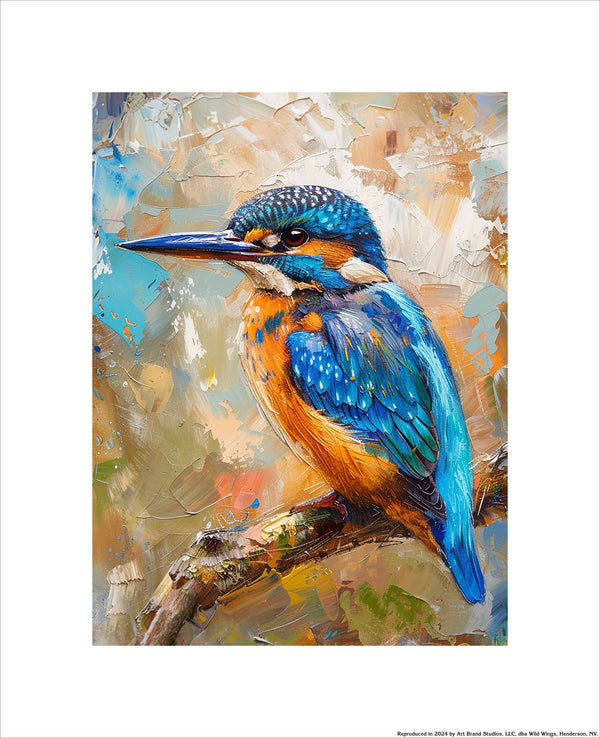 Kingfisher's Solitude - Ringed Kingfisher - Art Prints