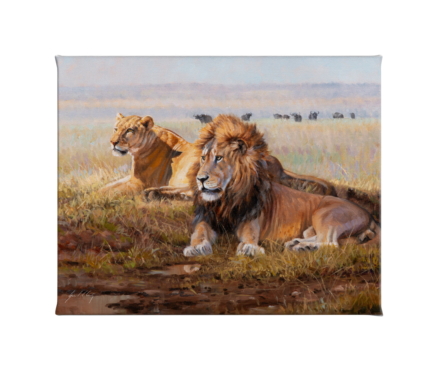 Watching for an Opportunity - 16" x 20.5" Gallery Wrapped Canvas